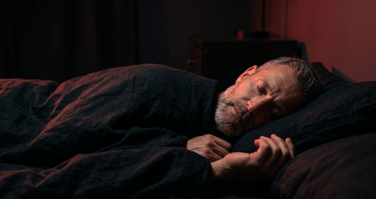 Man sleeping deeply — magnesium improves sleep quality and testosterone